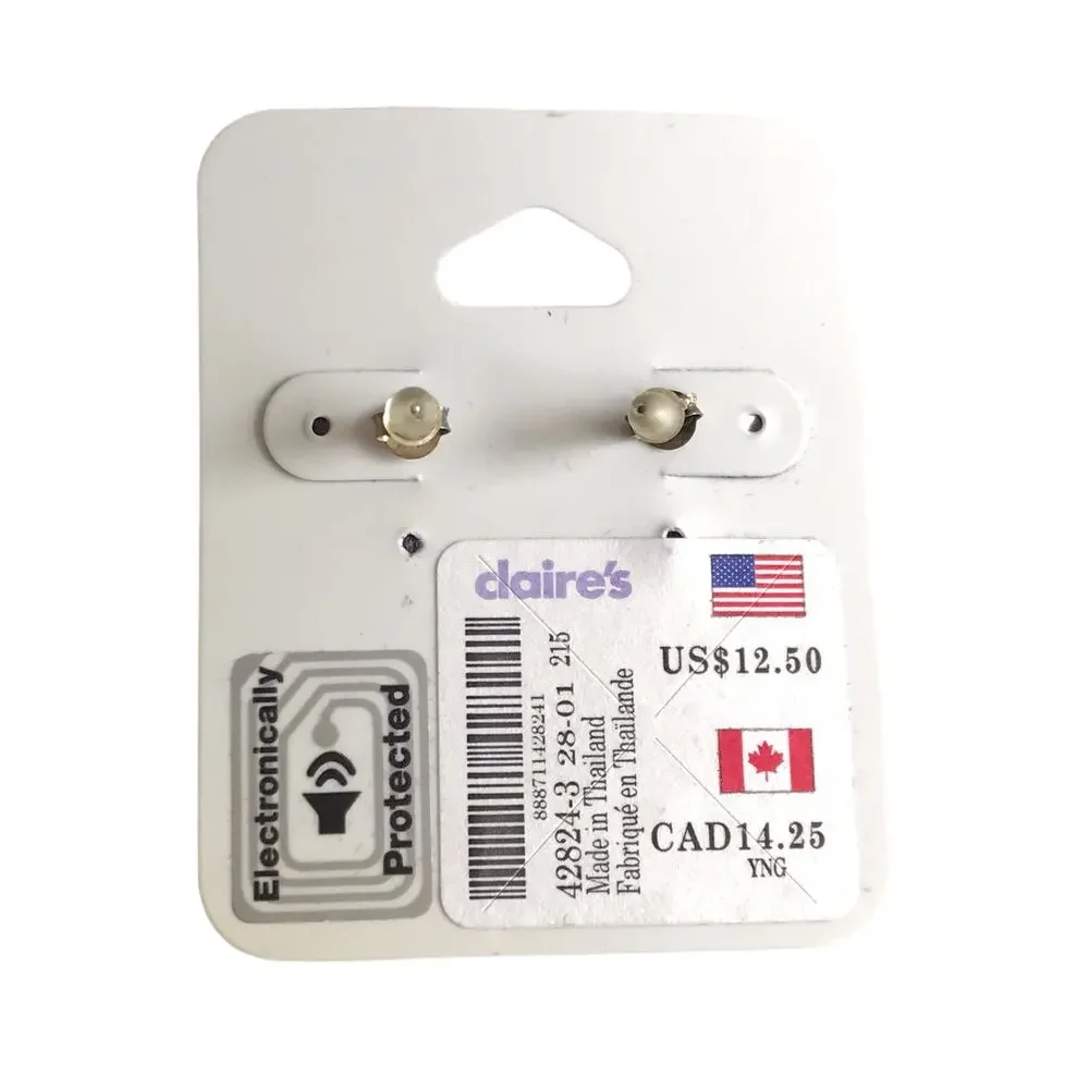 Claire’s Sterling Silver Heart Earrings Studs Post Wedding Feminine Romantic